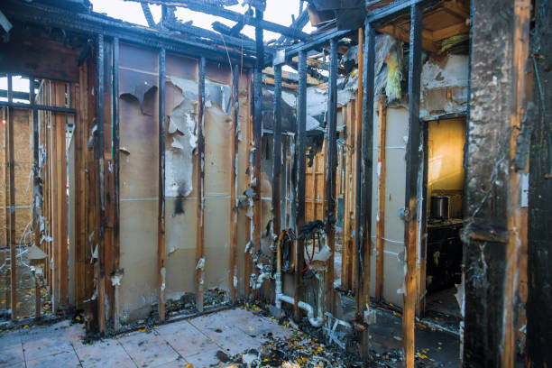 Professional Fire Damage Removal technician working in Woxall, PA